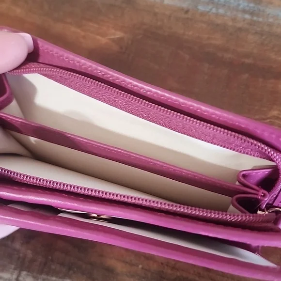 Radley London Pink Leather Scottish Dog Phone Call Me Wallet NWT Zip Snap - Picture 13 of 14